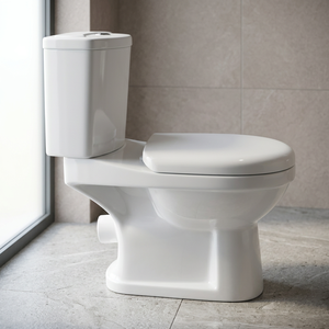 WC moderne carré en céramique à deux pièces, cuvette de toilette EWC, toilette à poser au sol, commode de salle de bain, articles sanitaires - Product Image 3