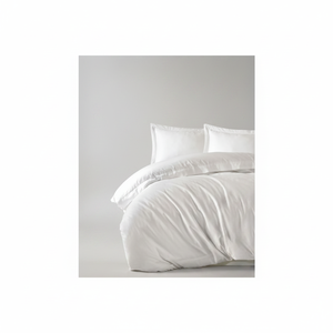 Juego de Ropa de Cama de Satén Elegante de Algodón con Funda Nórdica Individual, Diseño Floral Blanco, 4 Piezas, para Cama King, Queen, Twin, Tejido Cálido para Boda - Product Image 2