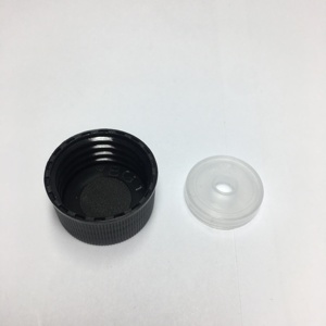 24-414 Black PP Lid, <strong>Plastic</strong> <strong>Cap</strong> with F217 Liner,5oz 150ml clear Glass Empty Woozy Hot Sauce Bottle Ketchup Sauce Glass Vinegar - Product Image 3