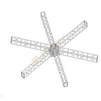 Estructura de Aluminio Plegable y Portátil de 200*200 mm, Estructura Giratoria de Seis Lados para Techo, Plataforma Redonda o Estructura de Iluminación con Certificado TUV