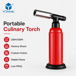 <span class=keywords><strong>Chalumeau</strong></span> de cuisine au butane rechargeable, réglable, pour la cuisine, le crème brûlée, la cuisson des steaks, le camping en extérieur - Product Image 1