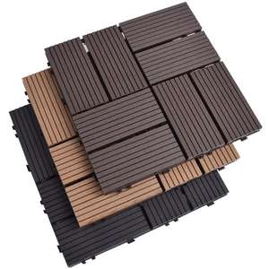 Baldosas de terraza entrelazadas antideslizantes WPC de fábrica, baldosas impermeables para jardín exterior. - Product Image 1