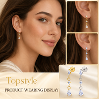 Chaîne de corps spirale tendance pour enfants en titane ASTM F136 et or 18 carats avec zircon, filetage externe, 16G, pendentif, bijoux de corps pour mariage, cadeau