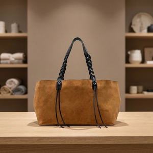 Pochette décontractée pour femme en cuir véritable de style européen BS INTERNATIONAL, avec bandoulière et fermeture éclair, pliable - Product Image 6
