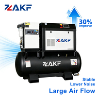 Compresseur d'air miniature intégré ZAKF 4kw 5hp PM Variable 220V/380V 8bar, type vis, tout-en-un, neuf, 150 230 300 litres