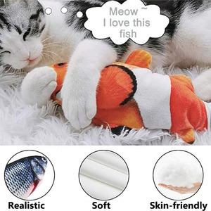 Juguete eléctrico USB para gatos y peces bailando en movimiento, hierba gatera suave, juguete para masticar para gatos, Simulación interactiva, juguete para gatos - Product Image 4