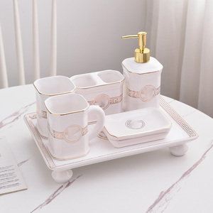 Juego de Baño de Cerámica de Seis Piezas de Estilo Europeo, Nuevo y en Oferta, para Uso en el Hogar y Hoteles - Product Image 5