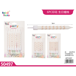 6 pezzi stampati torta di buon compleanno candele di compleanno Set funzione musicale per feste feste feste di Pasqua e Capodanno - Product Image 1