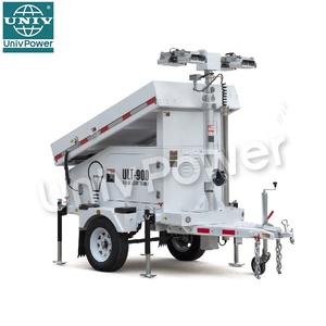 Mobile Black Solar 3*440w Surveillance Trailer Tower UST-1000C Mobile Surveillance Trailer UST-1000C - Product Image 5