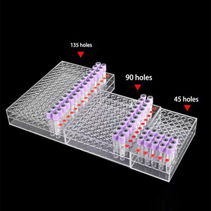 Rettangolo di fabbrica, supporto per provette in acrilico trasparente, supporto per tubo da 30 fori, 150, supporto per tubo di prova - Product Image 4