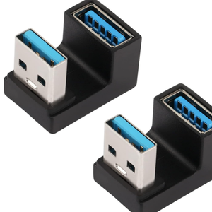 USB Male to USB Female Dock Extender USB C OTG Adapter Connector with 90 Degree Angle - Product Image 1