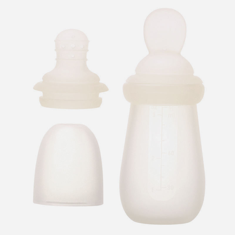 White | Spoon-Bottle With 1 Pacifier