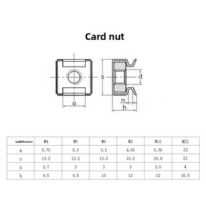 Écrous de serrage en stock, écrous de fixation pour armoire, écrous de serrage zingués-nickelés M4-M12 - Product Image 5