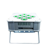 9 pièces 6 en 1 2.4G sans fil DMX RGBAW+UV LED Par Spotlights Éclairage pour événements de mariage Luminaires alimentés par batterie Rechargeable Barre lumineuse