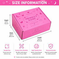 Boîtes d'expédition roses écologiques biodégradables personnalisées avec doublure en éponge, gaufrage, paillettes, matériaux recyclés, carton ondulé