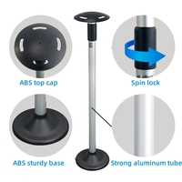 Poteau de support de bateau télescopique réglable en aluminium robuste