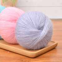Offres Spéciales Super doux diverses couleurs 25g boule Mohair fil goutte enfant Mohair fil de soie pour bébé à tricoter
