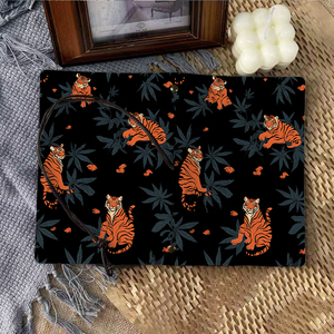 Vintage A6 taccuino fatto a mano pagine sostituibili perfetto regalo di giorno dell'insegnante per educatori con foglie di tigri e piccole forme - Product Image 6