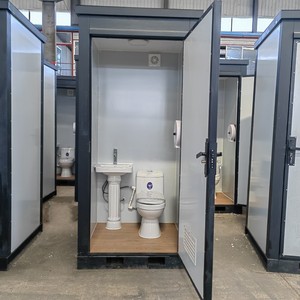 Práctico lujoso inodoro móvil portátil cuarto diseño moderno de ducha baño sanitario prefabricado para varias personas para uso público - Product Image 3
