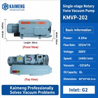 Bomba de paletas rotativas trifásica de alta eficiencia 202m/h con motor de CC 6L de aceite KMVP-202 380V KaiMeng OEM para succión hospitalaria y accesorios CNC