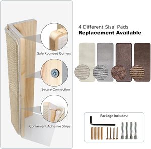 Sang trọng hiện đại mèo gãi Hội Đồng Quản trị bền vững gỗ sisal mèo vui vẻ giáng sinh đồ nội thất bảo vệ ghế góc đầu bài - Product Image 3