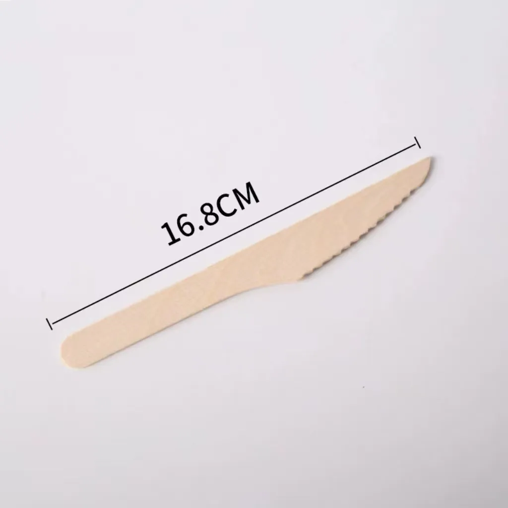 Wholesale Ecological Heat Resistant Disposable Natural Bamboo Cutlery Sets Knife Fork Spoon