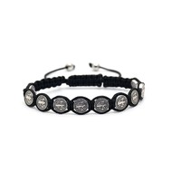 Réglable À La Main St Benoît Médaille Tressé Bracelet Chapelet Pour Croix Prière Religieux Catholique Bijoux