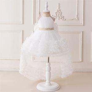 Abito da Principessa per Bambine con Decorazione a Fiocco Vivace e Colorato, Ultimo Modello di Vestito Elegante per Matrimoni e Feste di Compleanno, Lunghezza al Ginocchio - Product Image 5