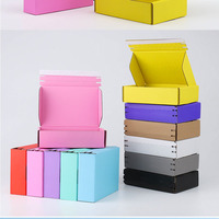 Boîtes d'expédition en carton ondulé personnalisées avec logo, auto-adhésives, pelliculage mat, gaufrage, taille sur mesure, en carton E-Flute recyclé pour clous
