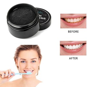 Poudre blanchissante pour les dents au <span class=keywords><strong>charbon</strong></span> de bois avec coque de noix de coco activée et <span class=keywords><strong>charbon</strong></span> de bambou, poudre dentaire noire pour éliminer les taches de fumée - Product Image 2