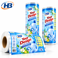 Film d'emballage liquide parfumé au citron pour détergent, rouleau de 3L, pochette de recharge laminée brillante, impression personnalisée