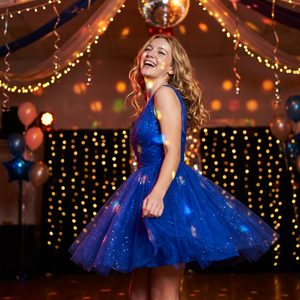 <span class=keywords><strong>Abito</strong></span> da ballo corto da <span class=keywords><strong>donna</strong></span> in <span class=keywords><strong>tulle</strong></span> glitterato personalizzato, con scollo a cuore e corsetto, traspirante, taglie dalla S alla 5XL Plus Size - Product Image 5