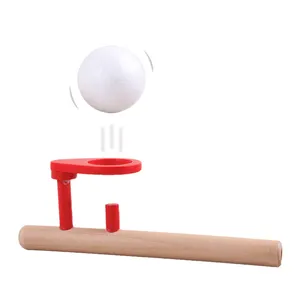 थोक किसिप सीधी आपूर्ति फ्लोटिंग बॉल ट्यूब टॉय लकड़ी के पाइप खिलौना बच्चे गेंद संतुलन प्रशिक्षण झटका गेंद