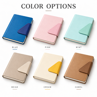 Carnet en cuir PU personnalisé A5 avec fermeture magnétique, couverture rigide, logo personnalisé, ligné, pour cadeaux de bureau
