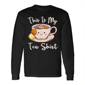T-shirt à manches longues humoristique « This Is My Tea » pour les amateurs de thé et les consommateurs de boissons, idéal pour les promotions - Product Image 2