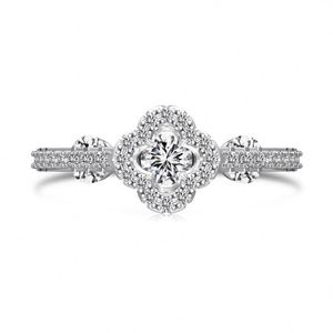Dylam Special Design Classic Style Fine Jewelry Sterling <b>Silver</b> Bridal <b>Eternity</b> Band Flower Shape 5A Zirconia Women Wedding <b>Ring</b> - Product Image 1