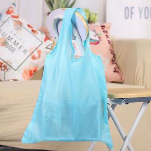 Wholesale Solid Color Foldable Polyester Shopping <b>Tote</b> <b>Bag</b> in Stock Custom Logo - Product Image 4