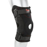 Genouillère ajustable en néoprène à rotule ouverte avec stabilisateurs latéraux, charnière professionnelle, sécurité sportive, Spandex 7mm, unisexe