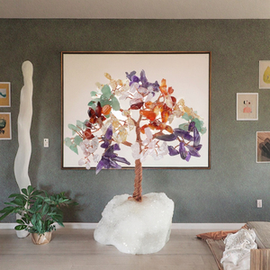 Tự Nhiên 7 Chakra Chữa Bệnh Pha Lê Đá Reiki Thạch Anh Tím Cụm Druzy Cơ Sở Tiền Cây <span class=keywords><strong>Mini</strong></span> Phong Thủy Trang Trí Nội Thất Trang Trí Khảm Hoa - Product Image 3