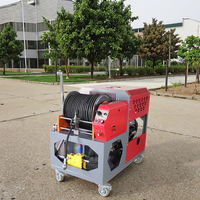 Machine de nettoyage à haute pression RJHT pour égouts, 2900 psi, 200 bar, moteur à essence 37 CV, robuste, état neuf, haute efficacité, eau