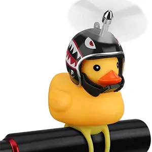 Nouvelle cloche de canard de vélo avec vent légèrement cassé petit canard de couleur jaune vtt vélo de route casque moteur casque de cyclisme canard en caoutchouc