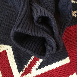 OEM ODM Custom Logo Mens American <strong>UK</strong> Flag Jacquard Knitted Standard <strong>Wool</strong> Sweater Crew Neck Long Sleeve Autumn Casual Pullover - Product Image 5