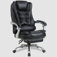 Fauteuil de Bureau de Direction en Cuir Noir, Piétement Moderne en Fer Pivotant, Base en PP, Meilleure Vente sur le Marché, Prix le Plus Bas, Production OEM, Luxe