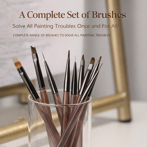 Pinceau à ongles en bois personnalisé avec manche en diamant, poils en nylon ultra doux pour la manucure au gel - Product Image 4