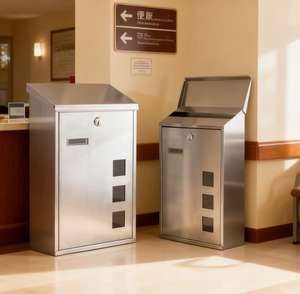 Buzón de Correos de Acero Inoxidable Grande, Montado en la Pared, con Recubrimiento en Polvo, Duradero, con Cerradura, Resistente a la Intemperie, para Paquetes - Product Image 4