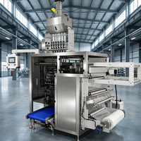 Machine d'emballage automatique multi-voies à scellage 4 côtés pour granulés, contrôle PLC, en acier inoxydable 304