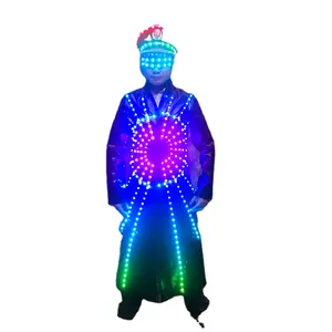 2020 nueva llegada LED trajes completa colores luz LED ropa Festival Fiesta de noche de baile accesorios luminosa led ropa