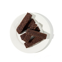 Barra de Cereal de Camote Morado con Semillas de Chía Recubiertas de Chocolate Negro, Baja en Azúcar, Snack Saludable, Barra Energética Proteica