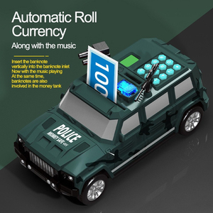 Hucha de coche de policía con contraseña, caja fuerte para niños, caja de ahorro, caja de monedas de coche blindado, caja de dinero inteligente, juguetes de regalo de cumpleaños OEM - Product Image 3