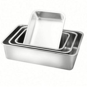 New Stainless Steel <b>Cat</b> Litter <b>Box</b> with High Sides Nonstick Surface Easy Clean Rustproof Square Design 65L Capacity - Product Image 2